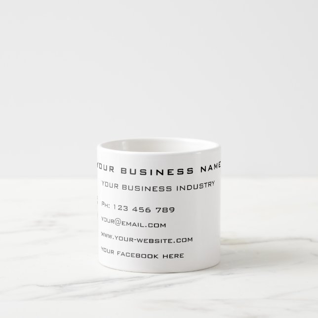 Create Your Own Business Promotional Espresso Mugs (Front)