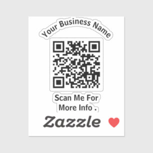 Create Your Own business QR Code Sticker