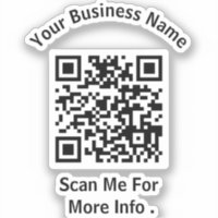 Create Your Own business QR Code Sticker