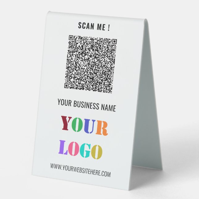 Create Your Own Business Table Tent Sign Template (Front)