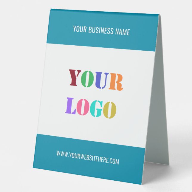 Create Your Own Business Table Tent Sign Template (Front)