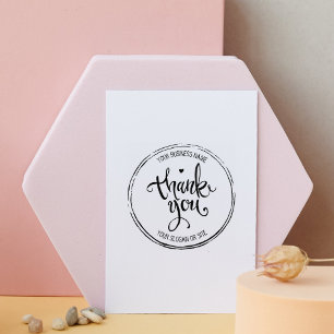 Create Your Own Business Thank You Rubber Stamp