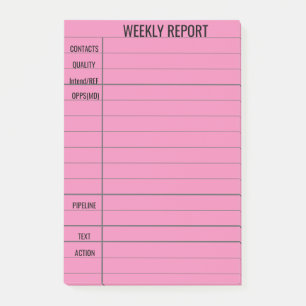 Create Your Own Business Weekly Report Post-it Notes