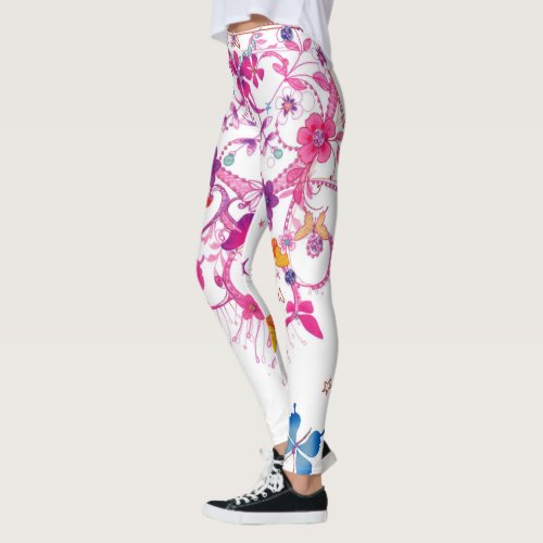 Create your own Butterfly Floral Clothing Pattern Leggings