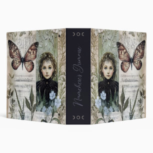 Create Your Own Butterfly Hedge Witch Botanical 3 Ring Binder