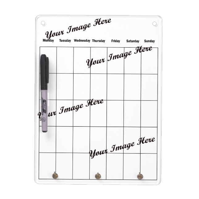 Create Your Own Calendar Dry Erase Board (Front)