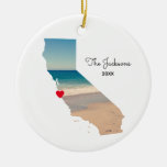 Create Your Own California Vacation Photo Ceramic Ornament at Zazzle