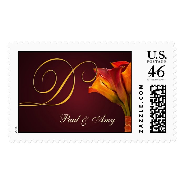 Create your own Calla Lilly postage   Letter D