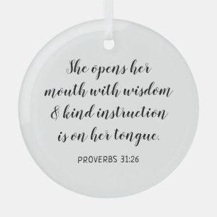 Create Your Own Calligraphy Bible Verse Glass Ornament