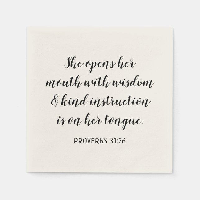 Create Your Own Calligraphy Bible Verse Napkins (Front)