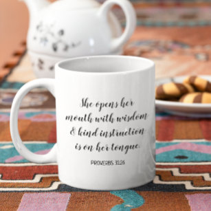 Create Your Own Calligraphy Bible Verse Text Coffee Mug