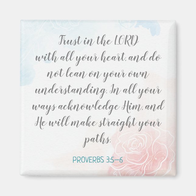 Create Your Own Calligraphy Bible Verse Text Magnet (Front)