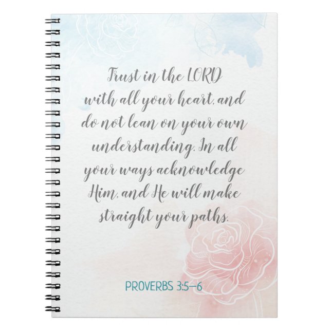 Create Your Own Calligraphy Bible Verse Text Notebook (Front)