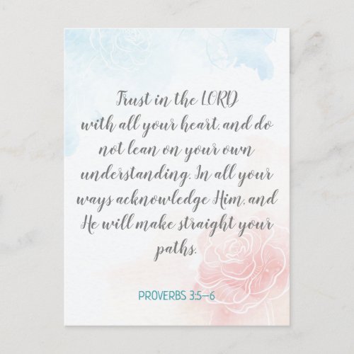 Create Your Own Calligraphy Bible Verse Text Postcard