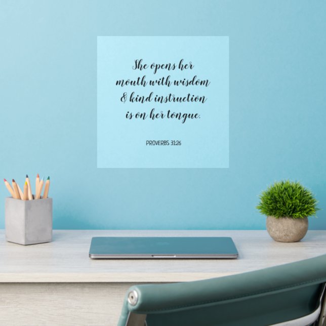 Create Your Own Calligraphy Bible Verse Text Wall Decal (Home Office 2)