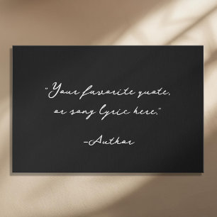 Create Your Own Calligraphy Quote Faux Canvas Print
