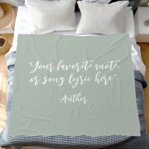 Create Your Own Calligraphy Quote Fleece Blanket