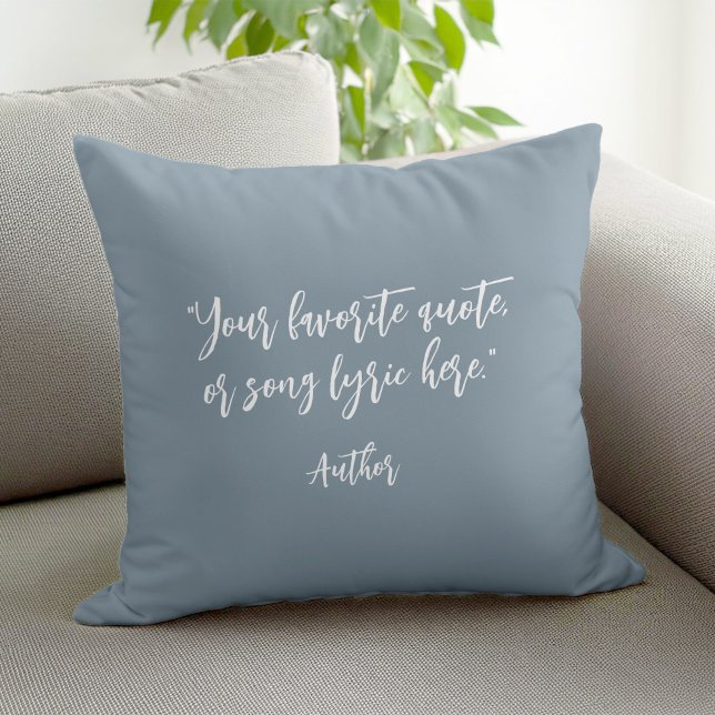 Create Your Own Calligraphy Quote Throw Pillow (Creator Uploaded)