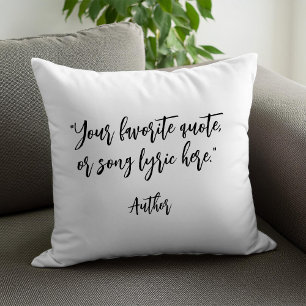 Create Your Own Calligraphy Quote Throw Pillow