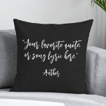 Create Your Own Calligraphy Quote Throw Pillow<br><div class="desc">Create your own custom quote throw pillow. Features minimalist calligraphy typography.</div>