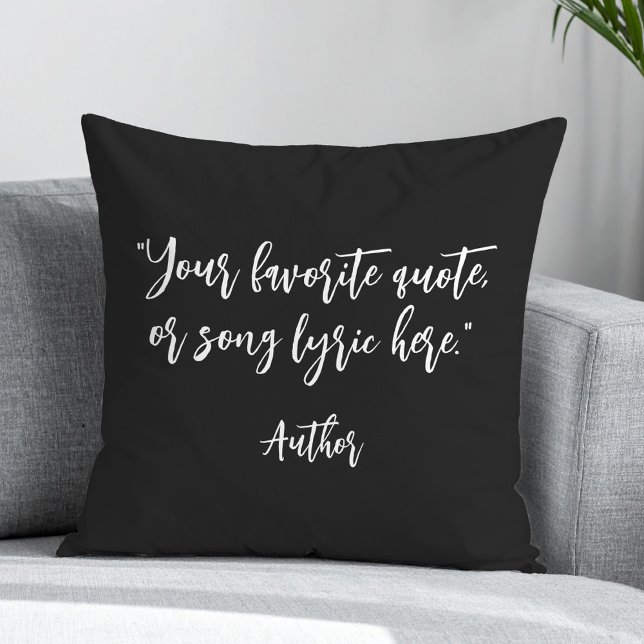 Create Your Own Calligraphy Quote Throw Pillow (Creator Uploaded)