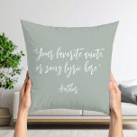 Create Your Own Calligraphy Quote Throw Pillow<br><div class="desc">Create your own custom quote throw pillow. Features minimalist calligraphy typography.</div>