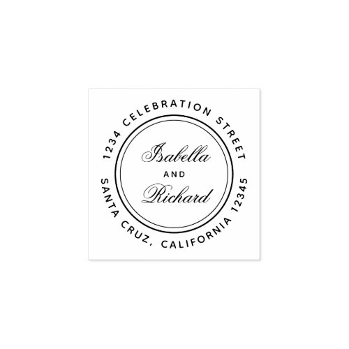 Create Your Own Calligraphy Wedding Return Address Rubber Stamp