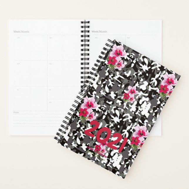 Create Your Own CAMO FLORAL 2021 Calendar Planner (Display)