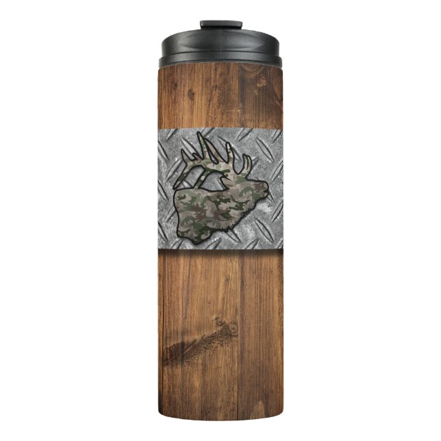 Create Your Own Camouflage Elk Hunter Thermal Tumbler (Front)