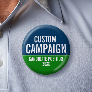 Create Your Own Campaign Gear - Green and Blue Button