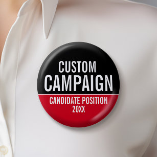 Create Your Own Campaign Gear - Red and Black Button