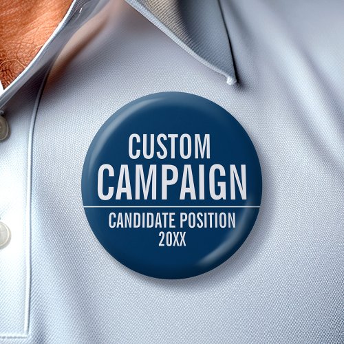 Create Your Own Campaign Gear _ White and Blue Button