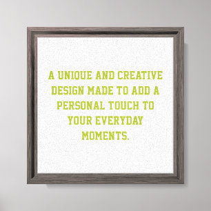 Create Your Own Canvas Print with Brown Frame