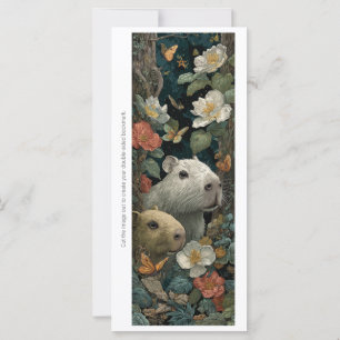 Create Your Own Capybaras Roses Bookmark Card