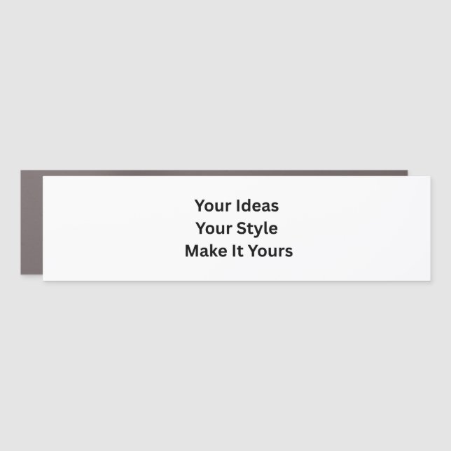 Create Your Own Car Magnet (Front)