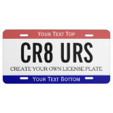 create my own license plate