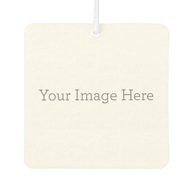 Custom Square Air Freshener, New Car (Front)