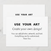Create your own cards use your art designs (Front/Back)