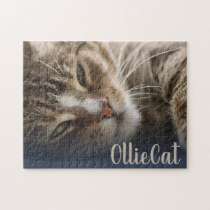Create Your Own   Cat Kitty Custom Photo Keepsake Jigsaw Puzzle