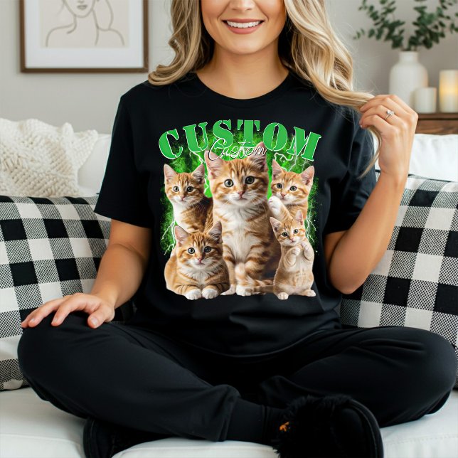 create your own cat or any pets 90s bootleg  Tri-Blend shirt (Creator Uploaded)