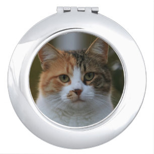Create Your Own Cat Pet Photo Custom Picture Compact Mirror