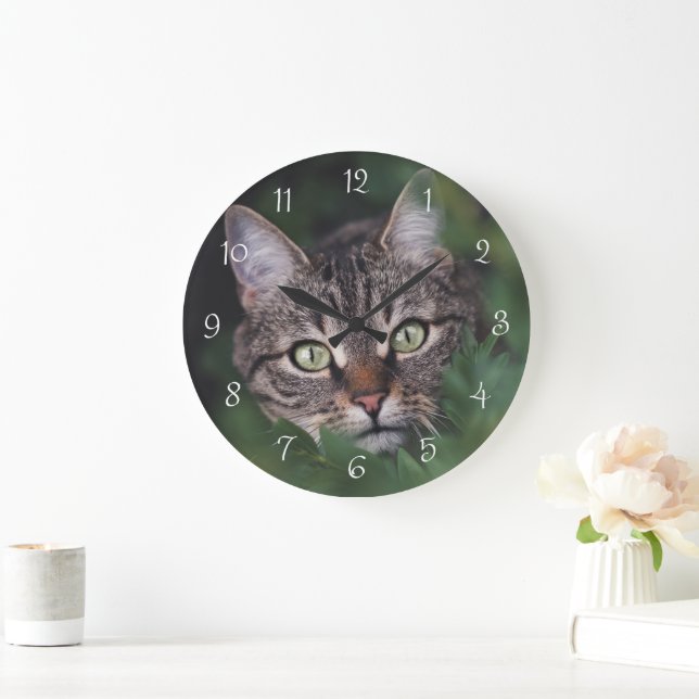 Create Your Own Cat Photo Round Wall Clock (Home)