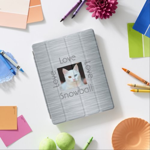 Create Your Own Cat Photo with Name Modern iPad Smart Cover