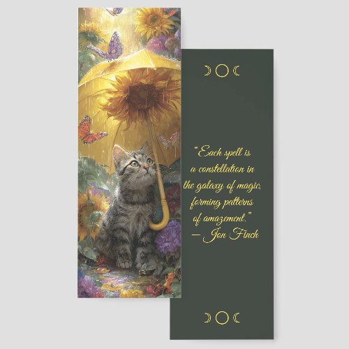 Create Your Own Cat Sunflowers Butterfly Garden Bookmarks
