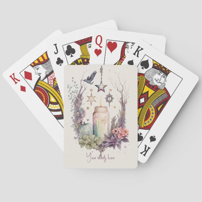 Create Your Own Celestial Autumn Poker Cards (Back)