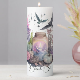 Create Your Own Celestial Autumn Roses Pillar Candle