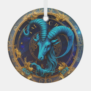 Create Your Own Celestial Capricorn Zodiac Glass Ornament