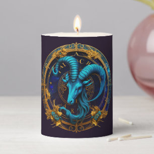 Create Your Own Celestial Capricorn Zodiac Pillar Candle