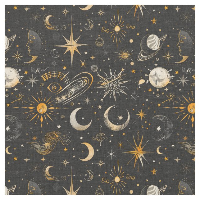 Create Your Own Celestial Chaos Fabric (Close Up)