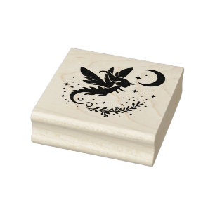 Create Your Own Celestial Fairy Dragon Witch Rubber Stamp